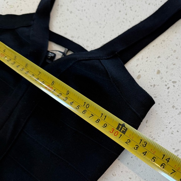 GUESS Black Mirage Ottoman Bandage Crop Tank Top Womens Y2K XS Sexy Stretch Span - Picture 7 of 14